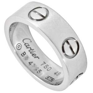 CARTIER Authentic 18k Silver Love Ring #48